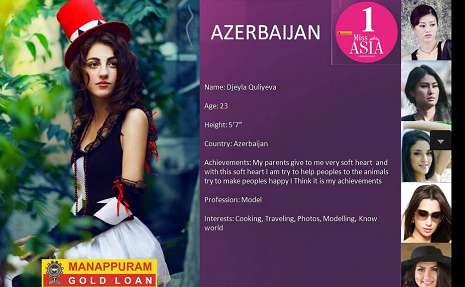Miss Asia 2015: Miss Azerbaijan declared runner-up